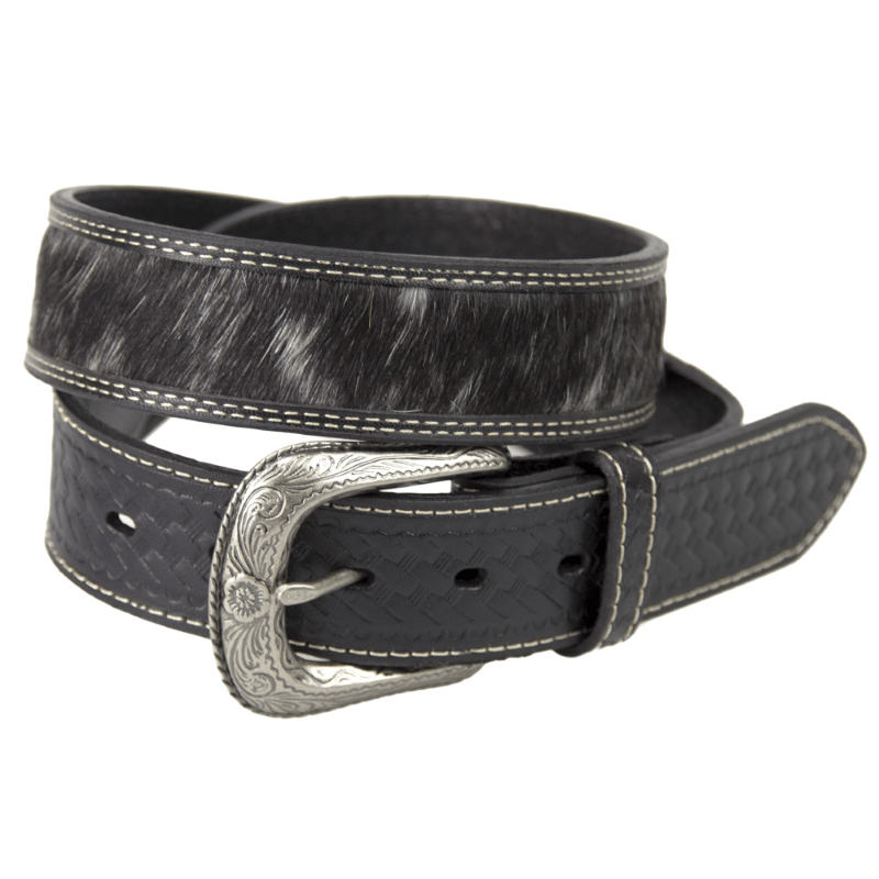 Brigalow Womens Belts Brigalow Belt Black with Cowhide Inserts (310)