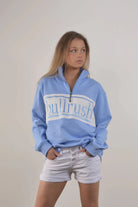 Bullrush Womens Jumpers- Jackets - Vests XS / Blue Bullrush Jumper Womens 1/4 Zip
