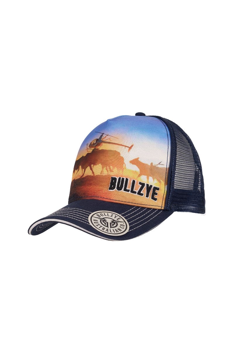 Bullzye Caps Navy/Multi Bullzye Cap Outback HP Trucker