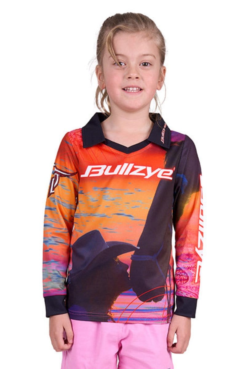 Bullzye Kids Shirts 08 / Pink/Orange Bullzye Shirt Girls Sunset