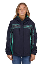 Bullzye Womens Jumpers, Jackets & Vests M / Dark Navy/Turquoise Bullzye Jacket Womens Carla