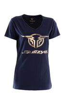 Bullzye Womens Shirts 08 / Navy Bullzye Tee Womens Authentic