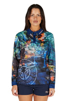 Bullzye Womens Shirts 10 / Multi Bullzye Tee Womens Waterfall