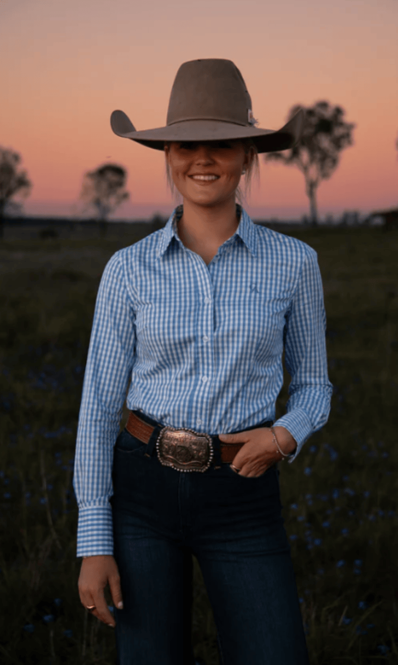 Campdraft Aus Womens Shirts Campdraft Aus Shirt Womens Slim Fit Check