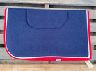 Capriole Saddle Pads Western 30in / Navy/Red/White Custom Made Saddle Pad Kersey Wool