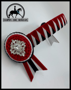 Champions Choice Bridle Accessories Full/15in / Red/Navy/White Champion Choice Browband
