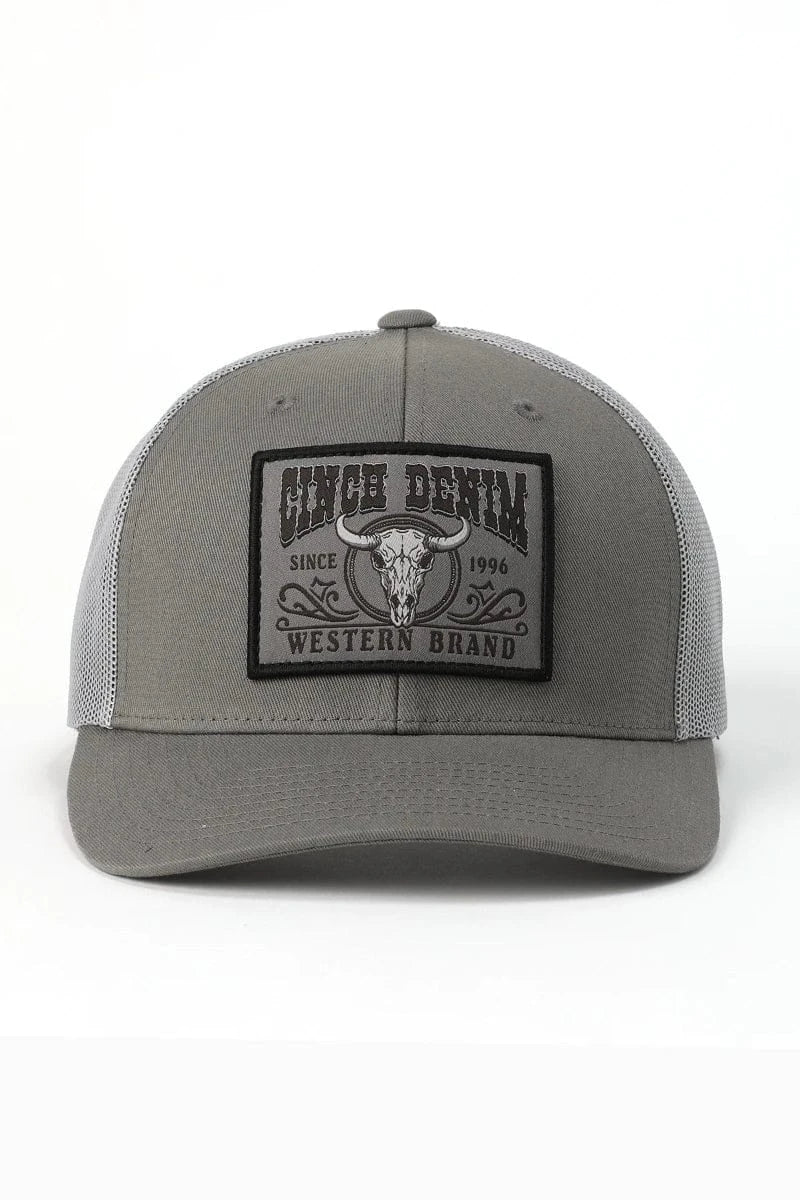 Cinch Caps Grey Cinch Cap Trucker Logo