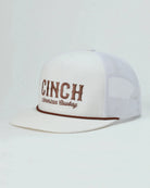 Cinch Caps White Cinch Cap Trucker Logo