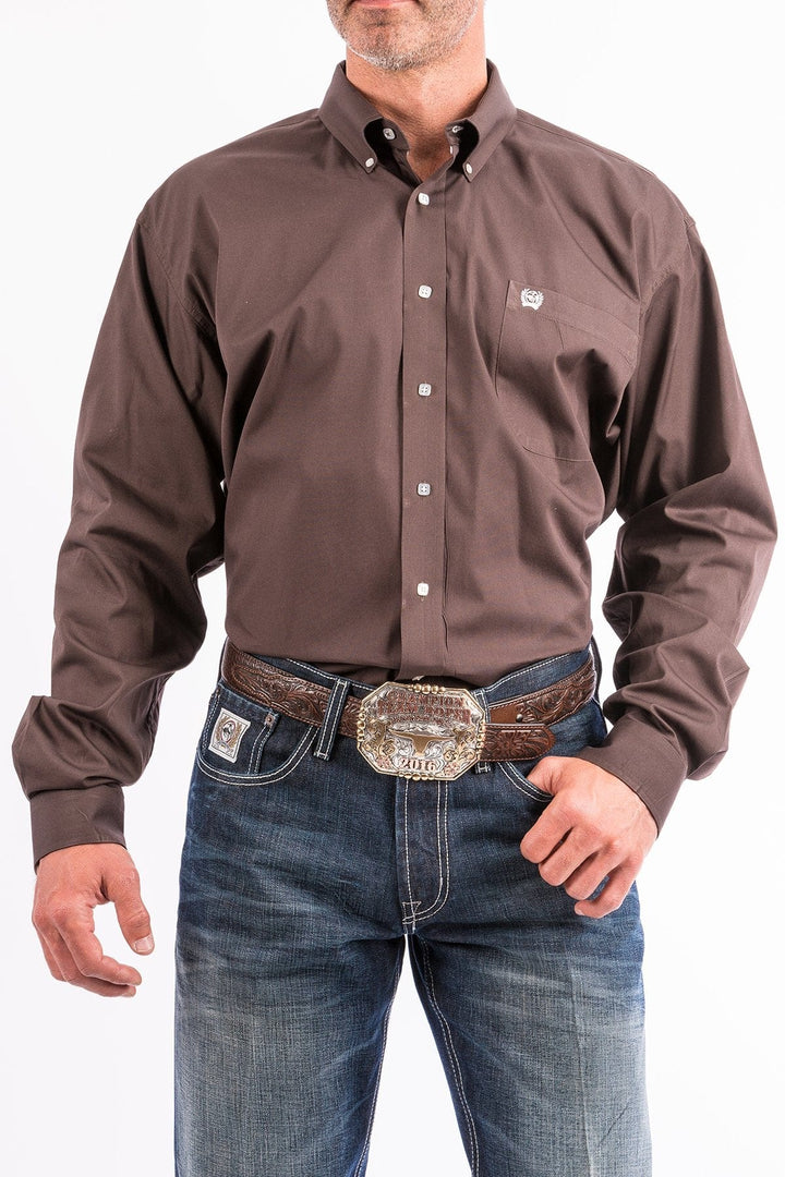 Cinch Mens Shirts S / Brown Cinch Shirt Mens Classic Fit (MTW1104236)