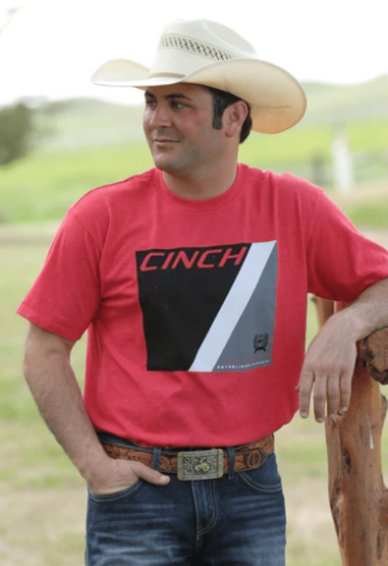 Cinch Mens Shirts S Cinch Mens Red T-Shirt MTT1690257