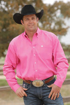 Cinch Mens Shirts S / Pink Cinch Shirt Mens Arena Solid Colour