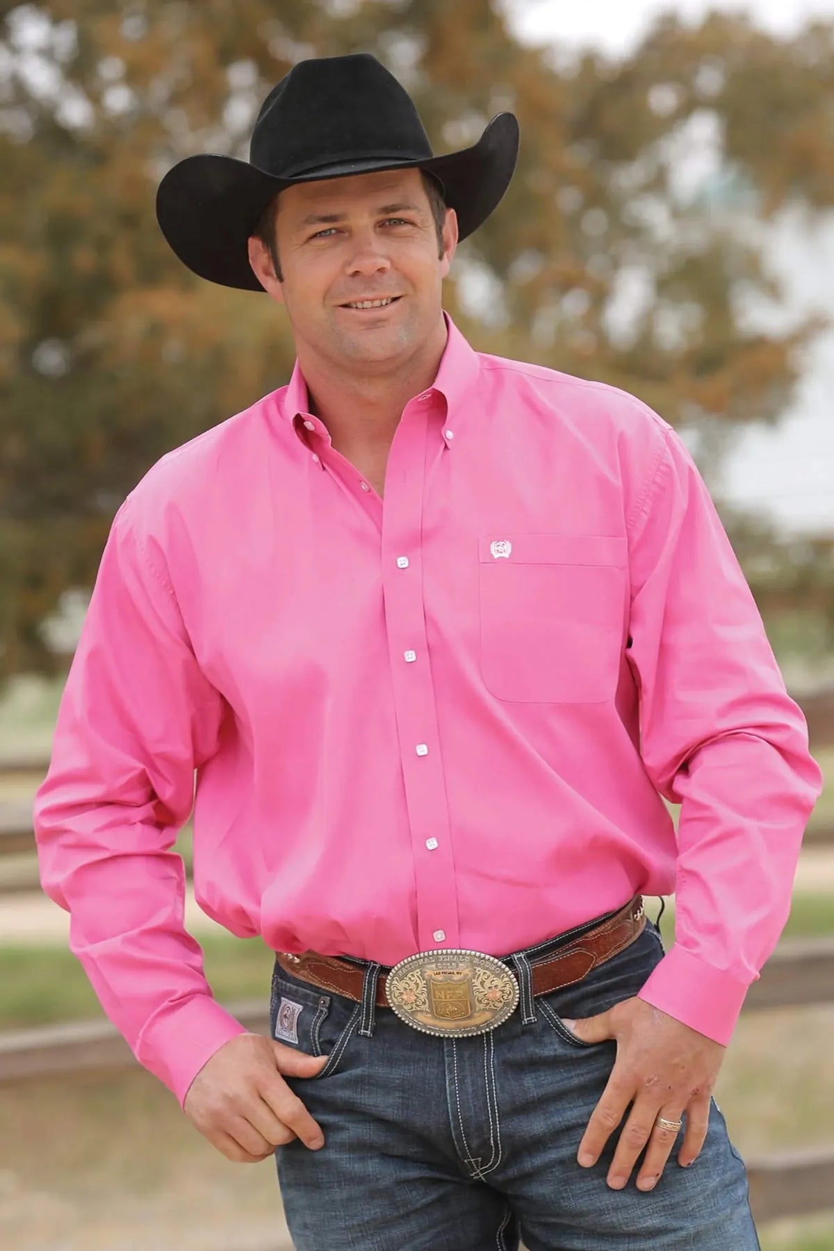 Cinch Mens Shirts S / Pink Cinch Shirt Mens Arena Solid Colour