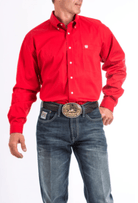 Cinch Mens Shirts S / Red Cinch Mens Solid Classic Fit Shirt Red