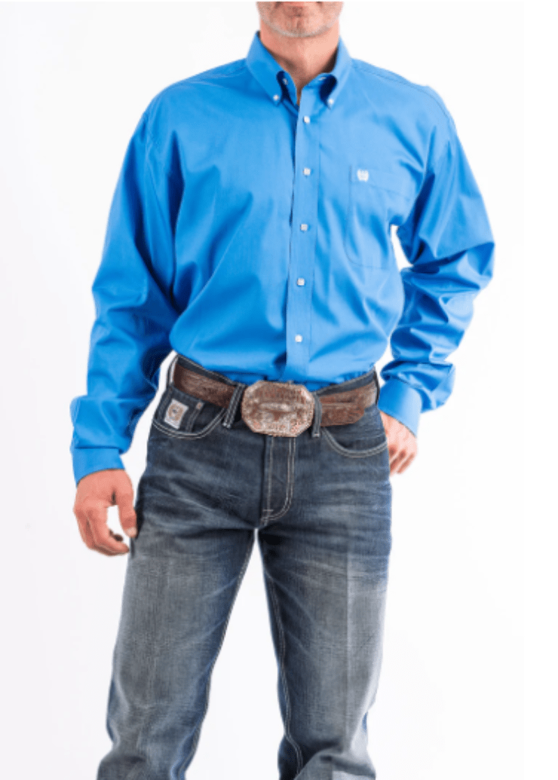 Cinch Mens Shirts XS / Blue Cinch Mens Classic Fit Shirt Solid Blue