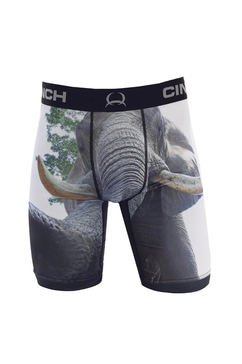 Cinch Mens Shorts M Cinch Boxer Brief Funny Elephant