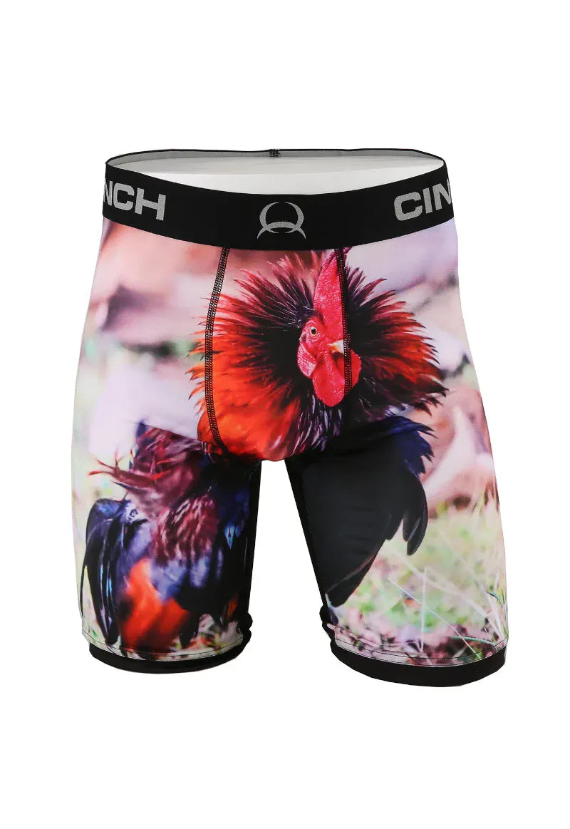 Cinch Mens Shorts M Cinch Boxer Brief Funny Rooster