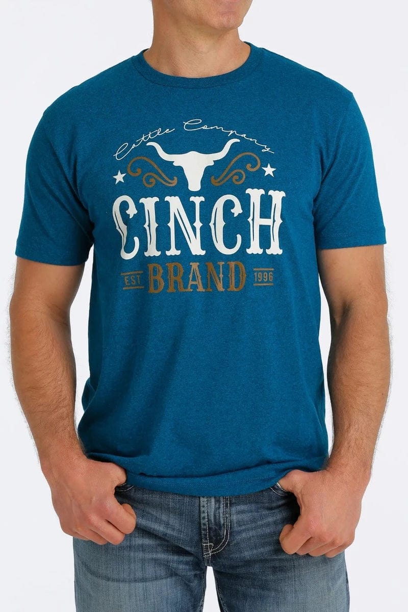 Cinch Mens Tops S / Blue Cinch Tee Mens Logo (MTT1690499)