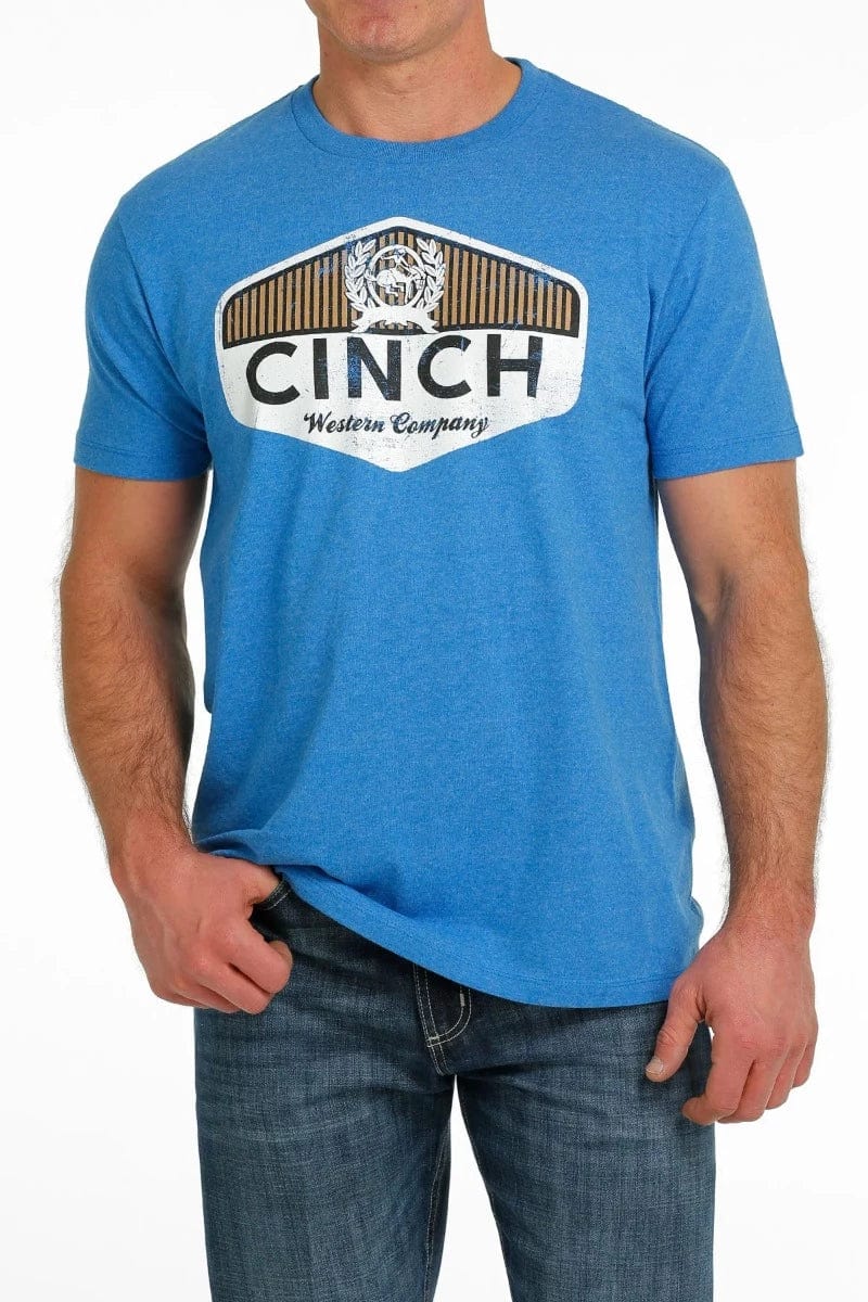 Cinch Mens Tops S Cinch Mens T-Shirt Blue