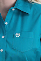 Cinch Womens Shirts Cinch Shirt Womens Arena Solid Teal