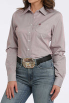 Cinch Womens Shirts S / Pink/White Cinch Shirt Womens Arena Stripe