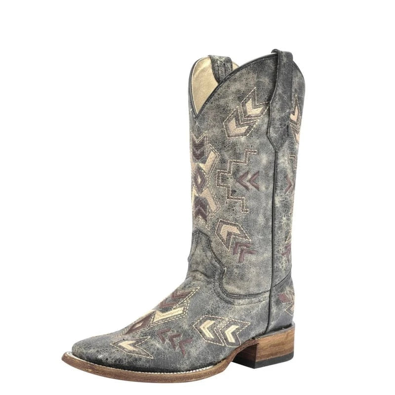 Circle G Womens Boots - Shoes WMN 8 / Grey Circle G Boots Womens Arrowhead Embroidery Square Toe