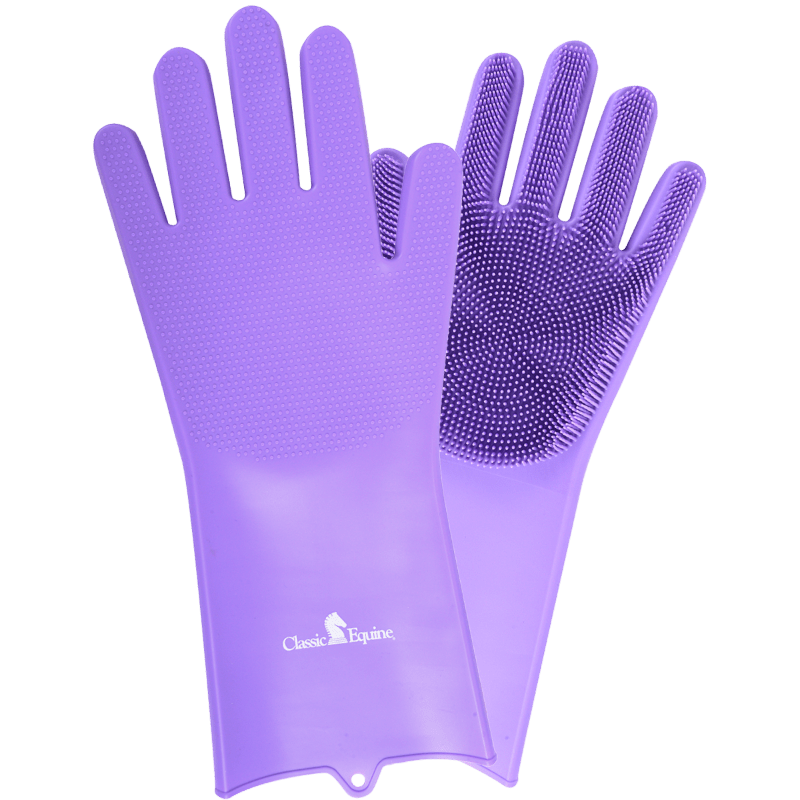 Classic Equine Grooming Purple Classic Equine Gloves Wash