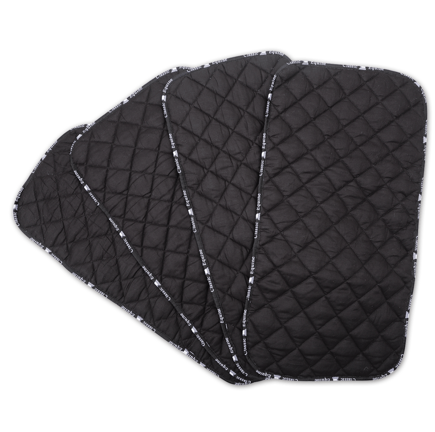 Classic Equine Horse Boots - Bandages Black Classic Equine Bandage Pad Quilted Set of 4
