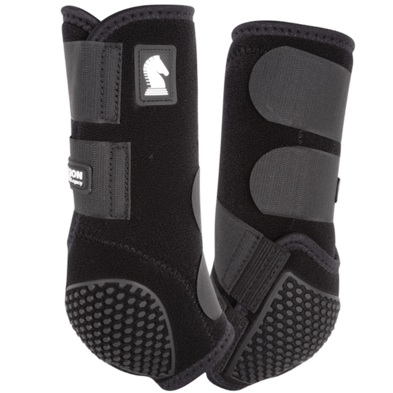 Classic Equine Horse Boots - Bandages M / Black Classic Equine Legacy Boots FRONTS (CLS102)