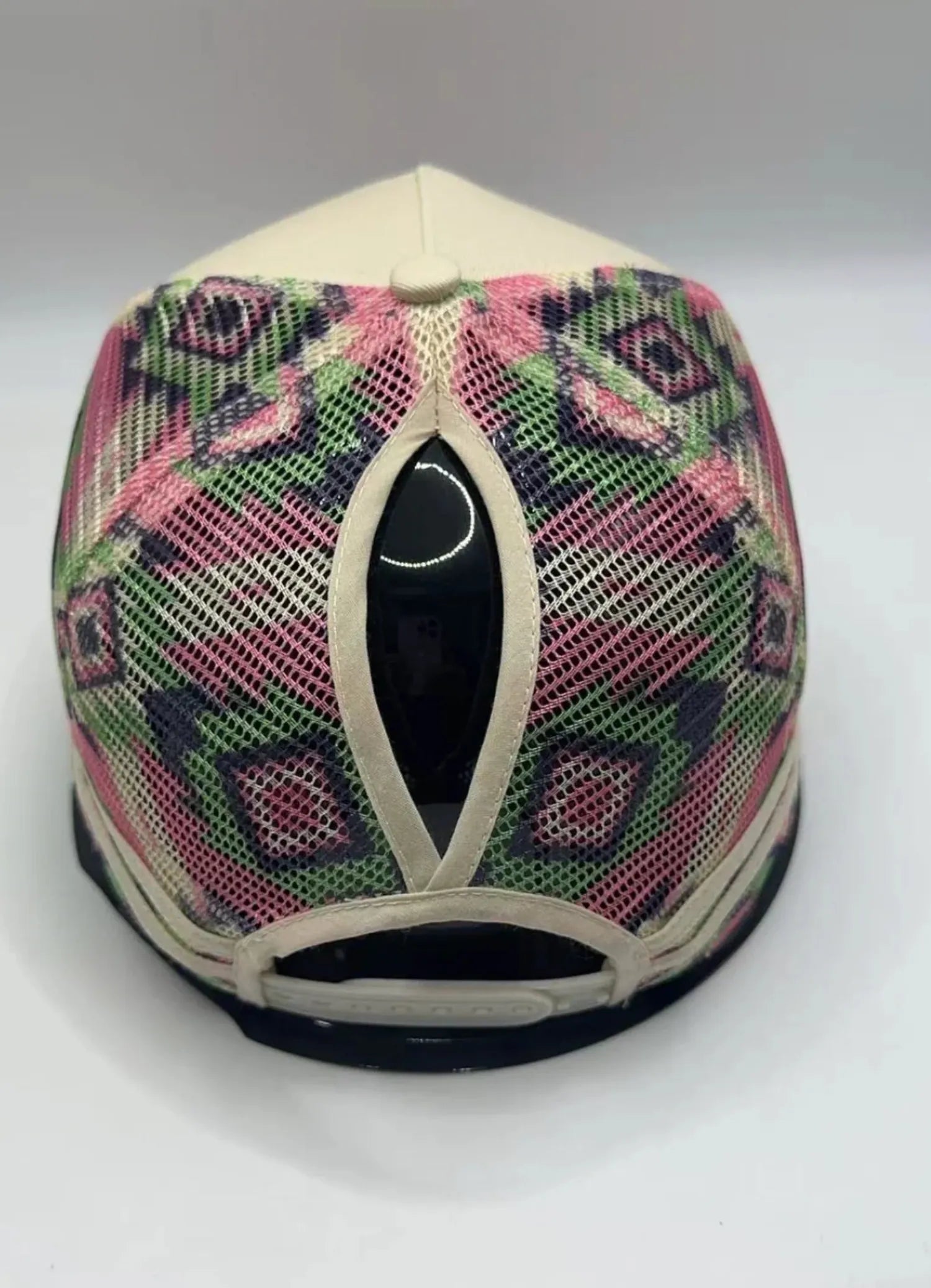 Country Trucker Caps Caps Beige/Pink/Green CTC Cap Trucker Multi Aztec Ponytail High Peak
