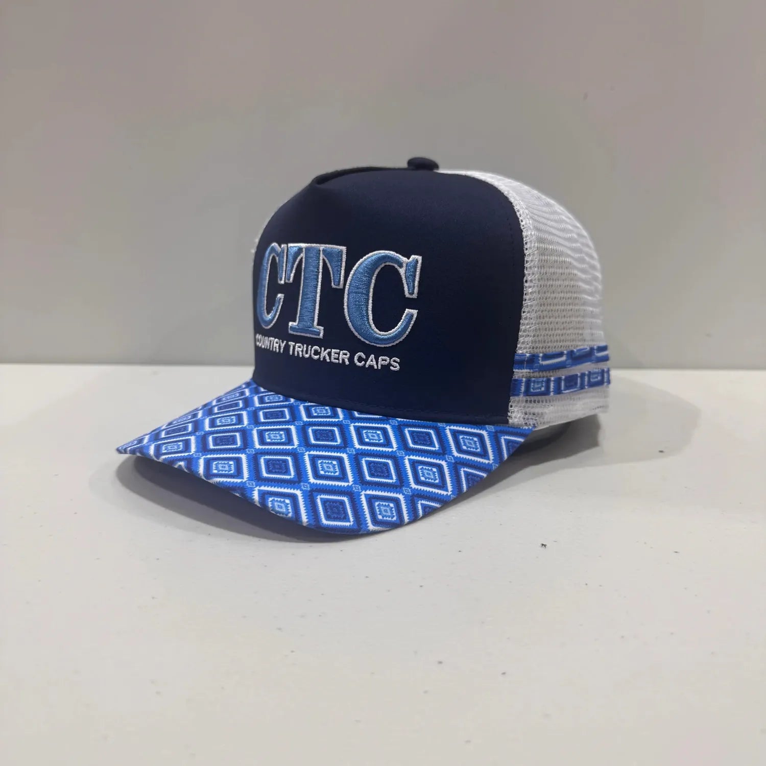 Country Trucker Caps Caps Blue CTC Cap Trucker Aztec Range Medium Peak