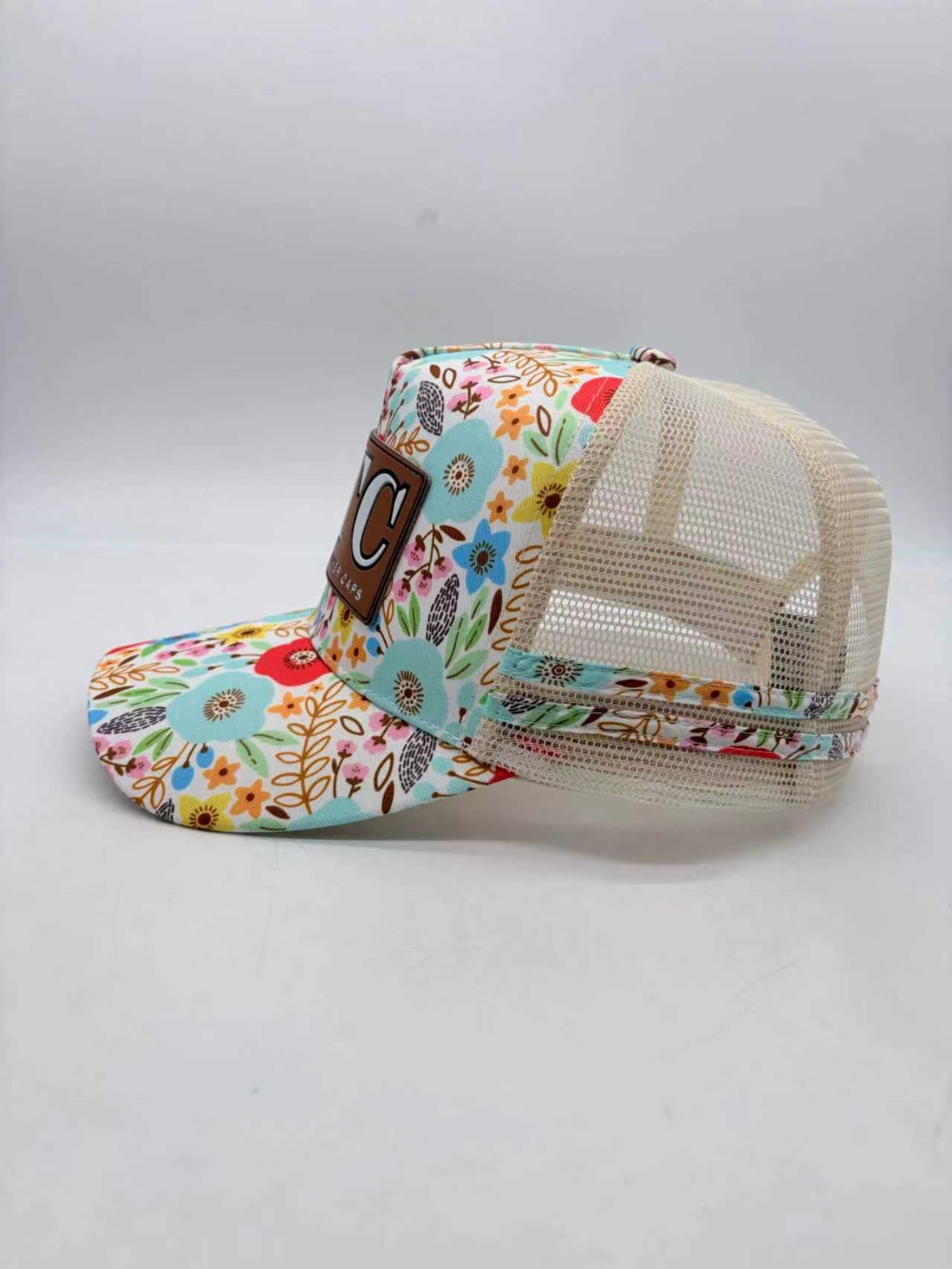 Country Trucker Caps Caps Floral CTC Cap Trucker Floral Leather Patch