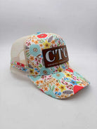 Country Trucker Caps Caps Floral CTC Cap Trucker Floral Leather Patch