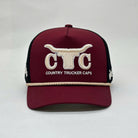 Country Trucker Caps Caps Maroon CTC Cap Trucker Barbed Wire