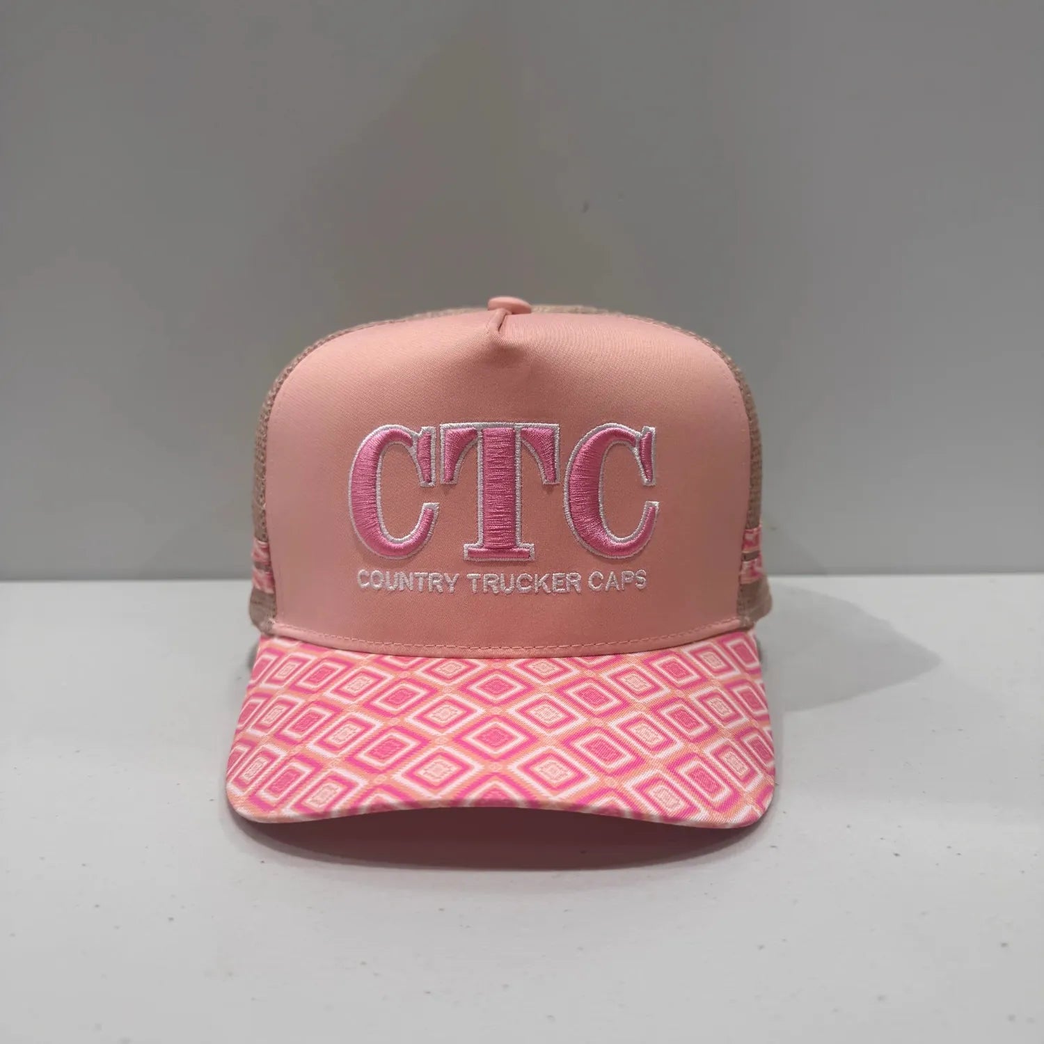 Country Trucker Caps Caps Peach CTC Cap Trucker Aztec Range Medium Peak