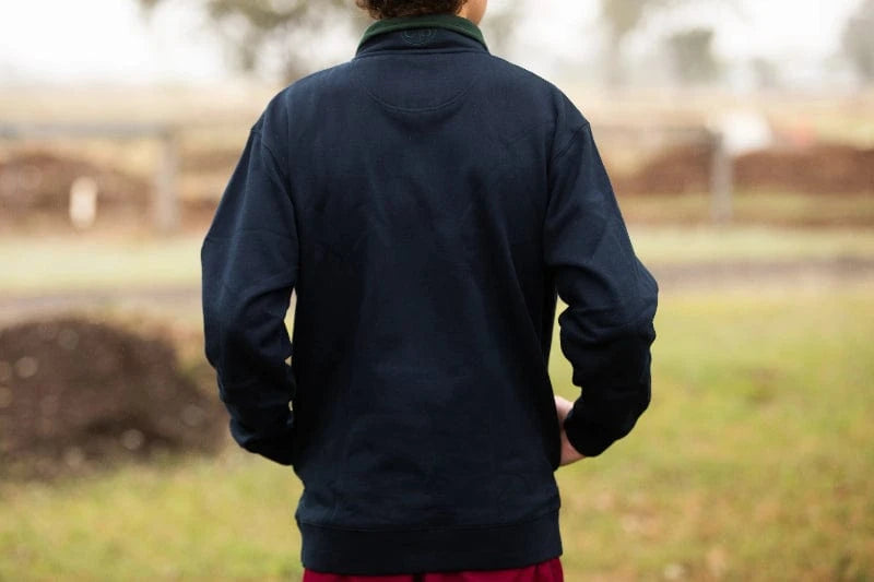 Crowbar Mens Jumpers, Jackets & Vests L / Navy Crowbar Jumper Mens 1/4 Zip