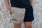 Crowbar Mens Shorts 30 / Clay/Navy Mens Crowbar Andy Harlequin Drill Shorts