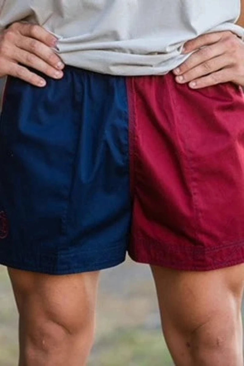 Crowbar Mens Shorts 30in / Navy/Ochre Crowbar Shorts Mens Pauly Harlequin Drill