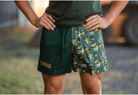 Crowbar Mens Shorts 34in / Heritage Green/Chainsaw Cowbar Shorts Mens Pauly Harlequin Drill