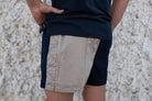 Crowbar Mens Shorts Mens Crowbar Andy Harlequin Drill Shorts