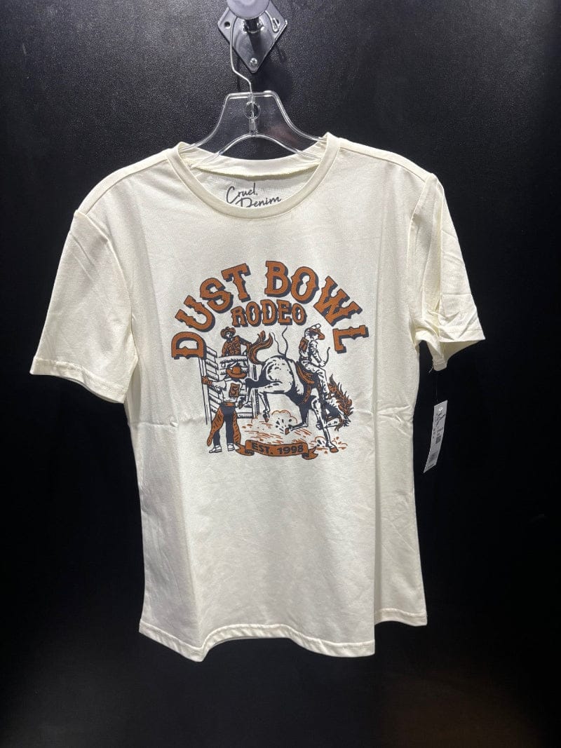 Cruel Denim Womens Shirts XS / Cream Cruel Denim Tee Womens Dust Bowl Rodeo