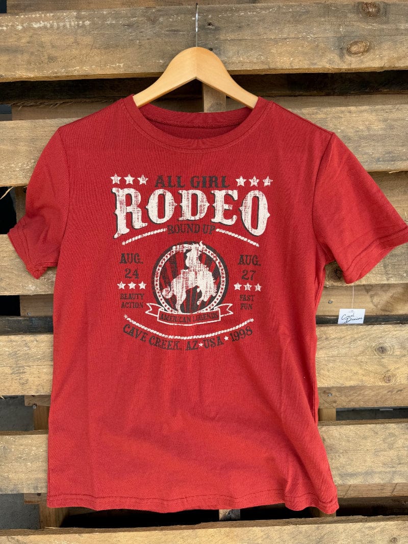 Cruel Denim Womens Shirts XS / Red Cruel Denim Tee Womens Rodeo