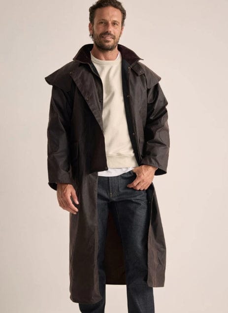 Drizabone Mens Jumpers- Jackets - Vests M / Heritage Brown Drizabone Coat Rider Oilskin Heritage