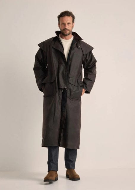 Drizabone Mens Jumpers- Jackets - Vests M / Heritage Brown Drizabone Coat Rider Oilskin Heritage