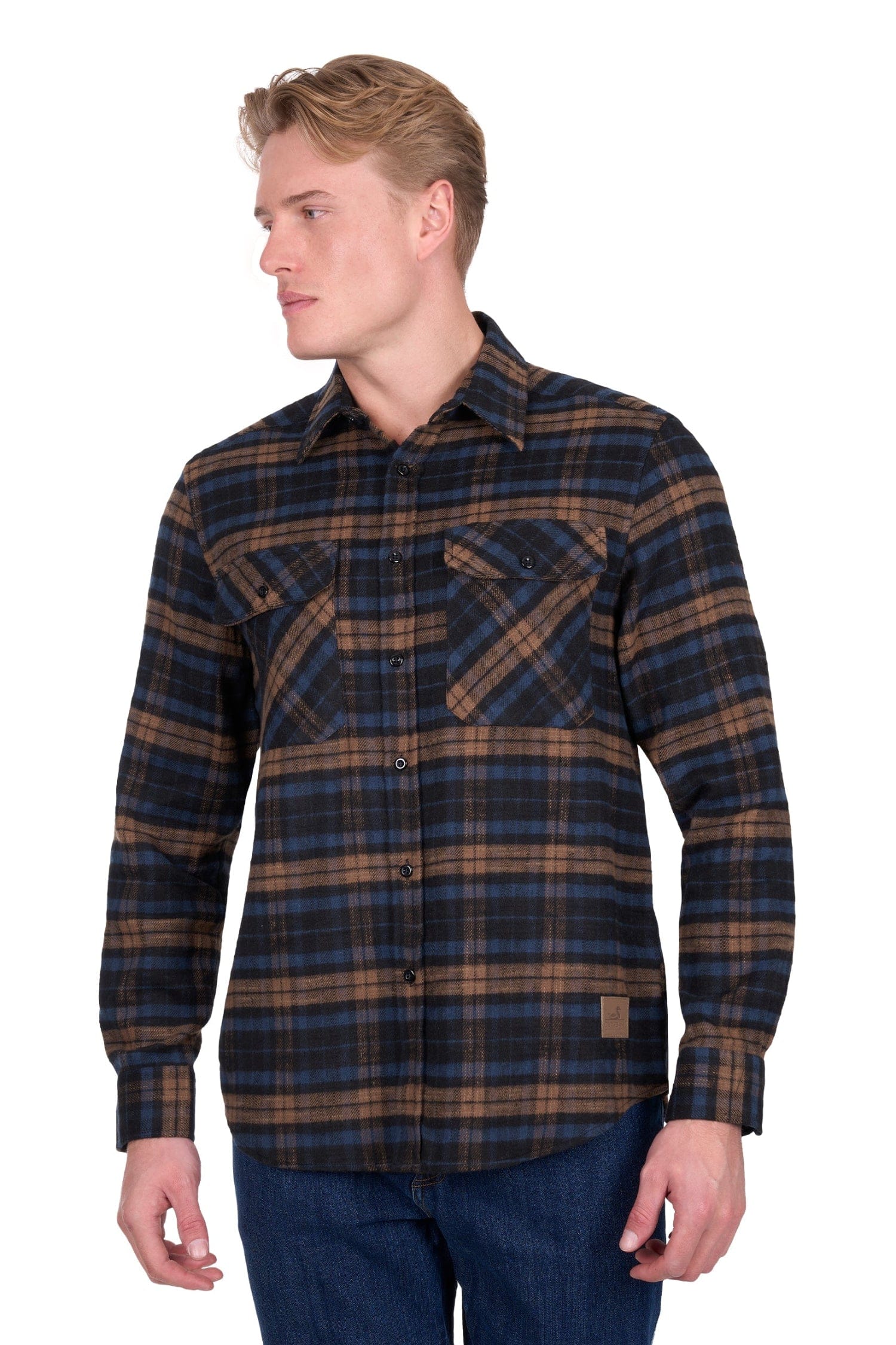 Dux-Bak Mens Shirts S / Navy/Dark Tan Dux-Bak Shirt Mens Hunter Thermal