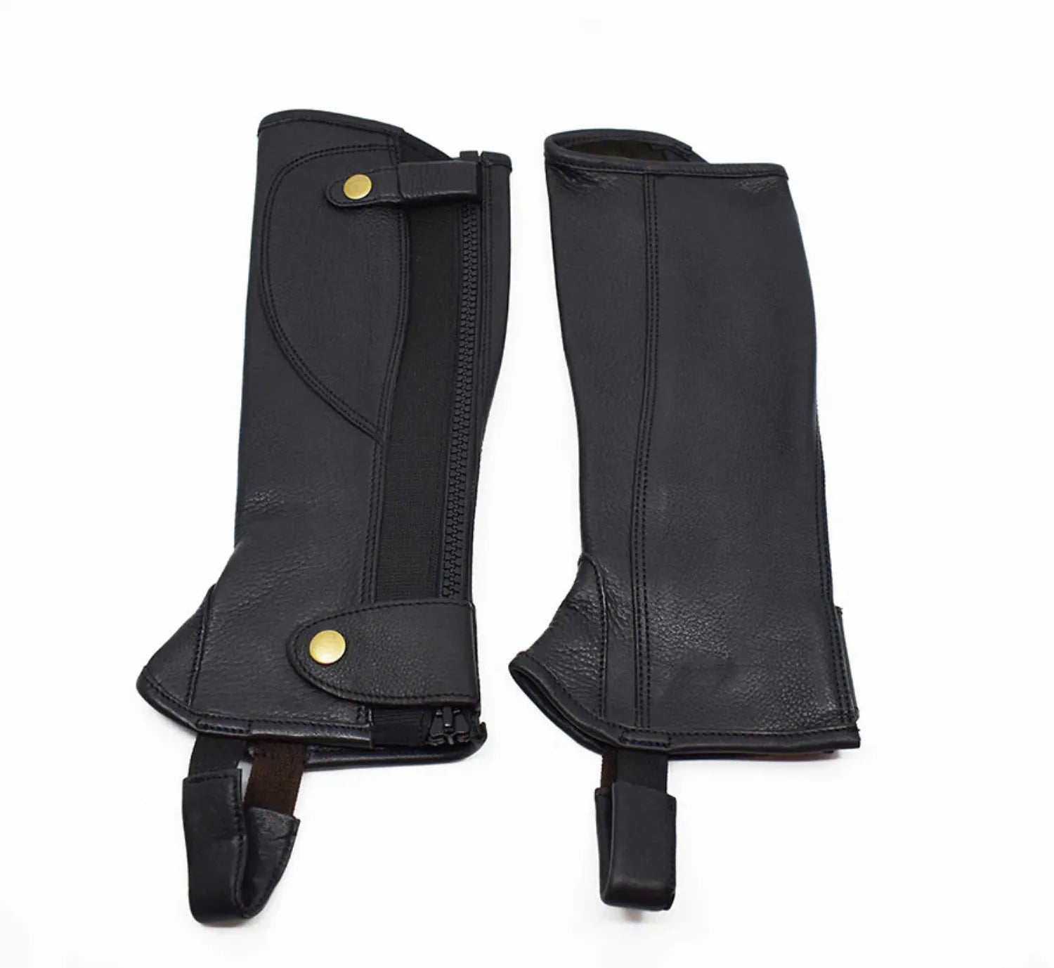 Eurohunter Chaps - Chapettes XL / Black Eurohunter Leather Chapettes with Zip