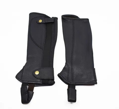 Eurohunter Chaps & Chapettes XL / Black Eurohunter Leather Chapettes with Zip