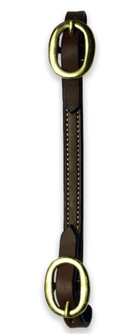 Ezy Ride Bits Chocolate Ezy Ride Curb Strap with Brass Buckles