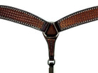 Ezy Ride Breastplates - Martingales Cob/Full / Dark Brown Ezy Ride Breastplate Shaped with Dots & Stamping