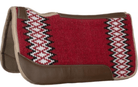 Ezy Ride Saddle Pads Western 32x32in / Red/Black Ezy Ride Contoured Navajo/Tan Wool Saddlepad