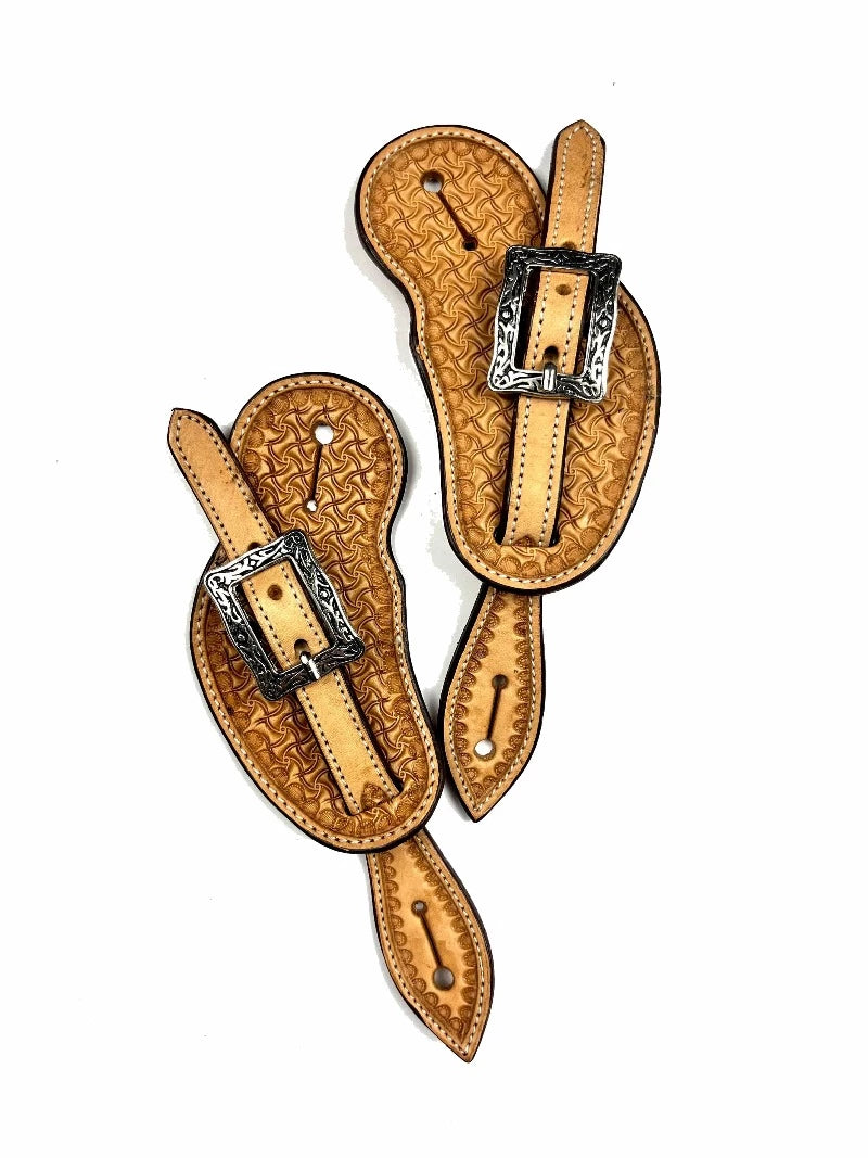Ezy Ride Spur Straps Ezy Ride Spur Straps Cowboy with Stamping and Buckles Youth (NE-AE-164)
